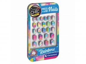 Clementoni Crazy Chic öntapadó körömkészlet, szivárvány