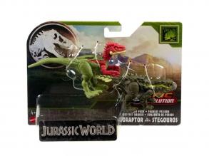 Jurassic World: Eoraptor vs Stegouros dinoszaurusz játékfigura szett - Mattel