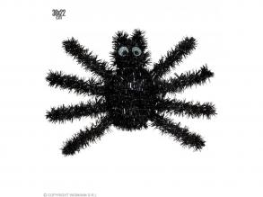 Fekete pók lamettából, 36x22 cm