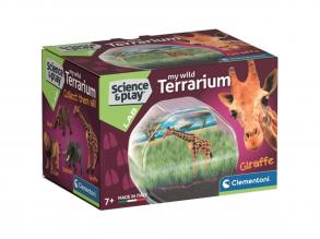 Science & Play: Mini terrárium zsiráf figurával - Clementoni