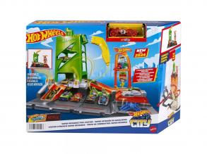 Hot Wheels: City töltoállomás pályaszett 1db kisautóval - Mattel