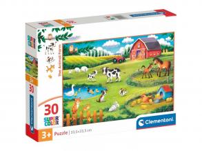 Az állatfarm 30 db-os Supercolor puzzle - Clementoni