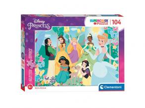 Disney hercegnők csillogós 104 db-os puzzle - Clementoni