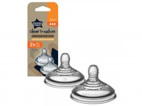 Tommee Tippee: Advanced Anti-Colic gyors folyású etetőcumi (6 hó+) 2 db