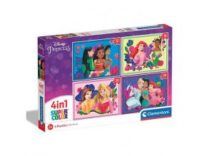 Disney hercegnők 4 az 1-ben puzzle - Clementoni