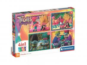 Trollok 4 az 1-ben Super color puzzle - Clementoni
