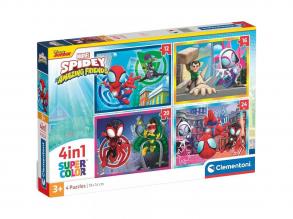 Marvel Spidey 4 az 1-ben Supercolor puzzle - Clementoni