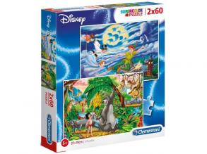 Pán Péter és Dzsungel könyve Supercolor 2 az 1-ben puzzle 2x60db-os - Clementoni