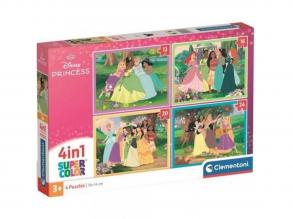 Disney Hercegnők 4az1-ben Supercolor puzzle - Clementoni