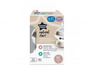 Tommee Tippee: Closer To Nature átlátszó cumisüveg 150ml (0 hó+)