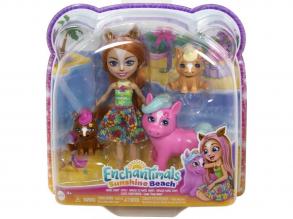 Enchantimals: Sunshine Beach Pensee Pony és családja figuraszett - Mattel