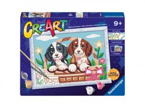 Creart Számok alapján festés: Kutyák kosárban