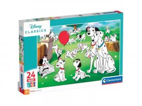 Disney klasszikusok: 101 Kiskutya 24 db-os maxi supercolor puzzle - Clementoni