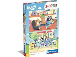 Bluey 2x60db-os supercolor puzzle - Clementoni