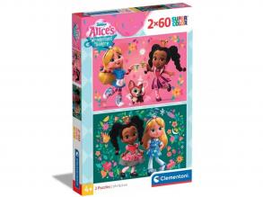Alice csodaországban 2x60db-os supercolor puzzle - Clementoni