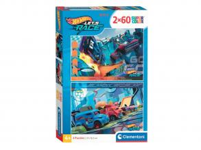 Clementoni Super Colour Puzzle: Hot Wheels, 2x60 darabos