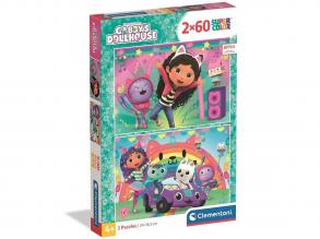 Gabby babaháza: Super Color Puzzle 2x60 darabos - Clementoni