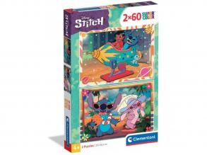 Disney Stitch 2x60db-os Supercolor puzzle - Clementoni