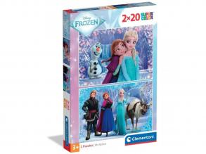 Jégvarázs varázslatos kaland2x20 db-os supercolor puzzle - Clementoni