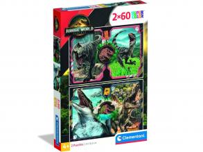Jurassic World újjászületés 2x60db-os Supercolor puzzle - Clementoni