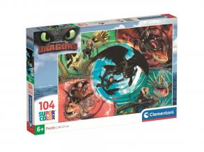 Így neveld a sárkányodat 104db-os Supercolor puzzle - Clementoni