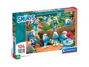 Hupikék törpikék erdei móka 104 db-os supercolor puzzle - Clementoni