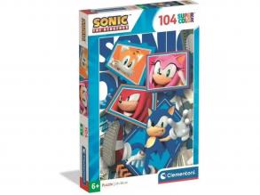 Sonic 104 db-os supercolor puzzle - Clementoni