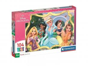 Disney Hercegnők Csodálatos hercegnők Supercolor 104 db-os puzzle - Clementoni