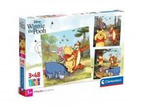 Disney Micimackó 3x48db-os Supercolor puzzle - Clementoni