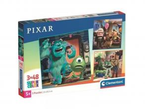 Disney Pixar 3x48db-os Supercolor puzzle - Clementoni