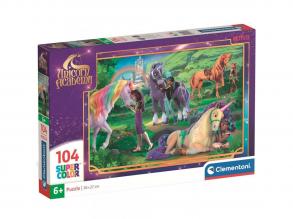 Unikornis Akadémia szivárványos barátság 104db-os Supercolor puzzle - Clementoni
