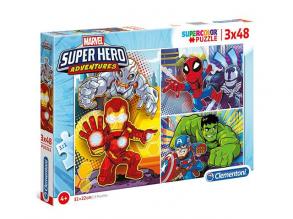 Marvel Bosszúállók Supercolor 3 az 1-ben puzzle 3x48db-os - Clementoni