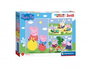 Clementoni puzzle - Peppa malac, 3x48 darabos