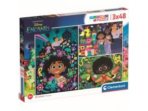Disney Encanto Supercolor 3 az 1-ben 3x48db-os puzzle - Clementoni