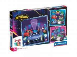 Batwheels 3x48 db-os Supercolor puzzle - Clementoni