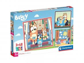 Bluey 3x48db-os Supercolor puzzle - Clementoni