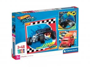 Hotwheels 3x48db-os Supercolor puzzle - Clementoni