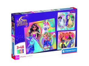 Unikornis Akadémia 3x48db-os Supercolor puzzle - Clementoni