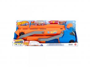 Hot Wheels City: Speed Track szállító kamion kisautóval - Mattel