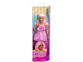 Barbie Fashionista baba, rózsaszín ruhában