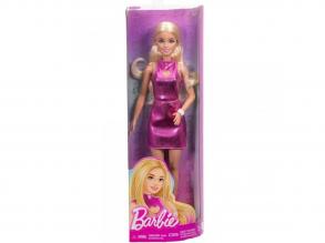 Barbie: Fashionista stílusos szőke baba rózsaszín ruhácskában - Mattel