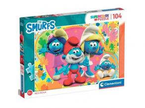 Hupikék Törpikék Supercolor puzzle 104db-os - Clementoni