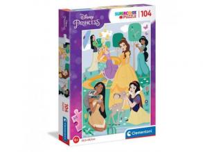 Disney hercegnők 104 db-os supercolor puzzle - Clementoni
