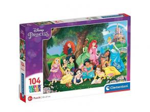 Disney Hercegnők 104db-os Super Color Puzzle - Clementoni