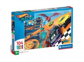 Hot Wheels verseny 104 db-os supercolor puzzle - Clementoni