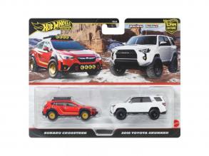Hot Wheels: Deluxe Subaru Crosstrek és 2018 Toyota 4Runner 2db-os kisautó csomag 1/64  Mattel