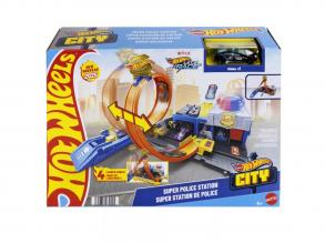 Hot Wheels City: Szuper rendőrkapitányság pályaszett kisautóval - Mattel