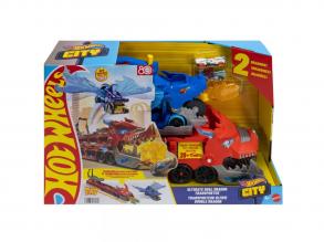 Hot Wheels City: Sárkányjárgány autószállító - Mattel