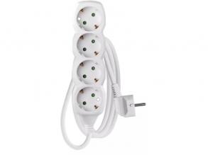 Emos P0421R 4 aljzat 1,5méter 1,5mm2 kapcsoló nélküli fehér hosszabbító