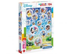 Disney mesehősök Supercolor puzzle 104db-os - Clementoni